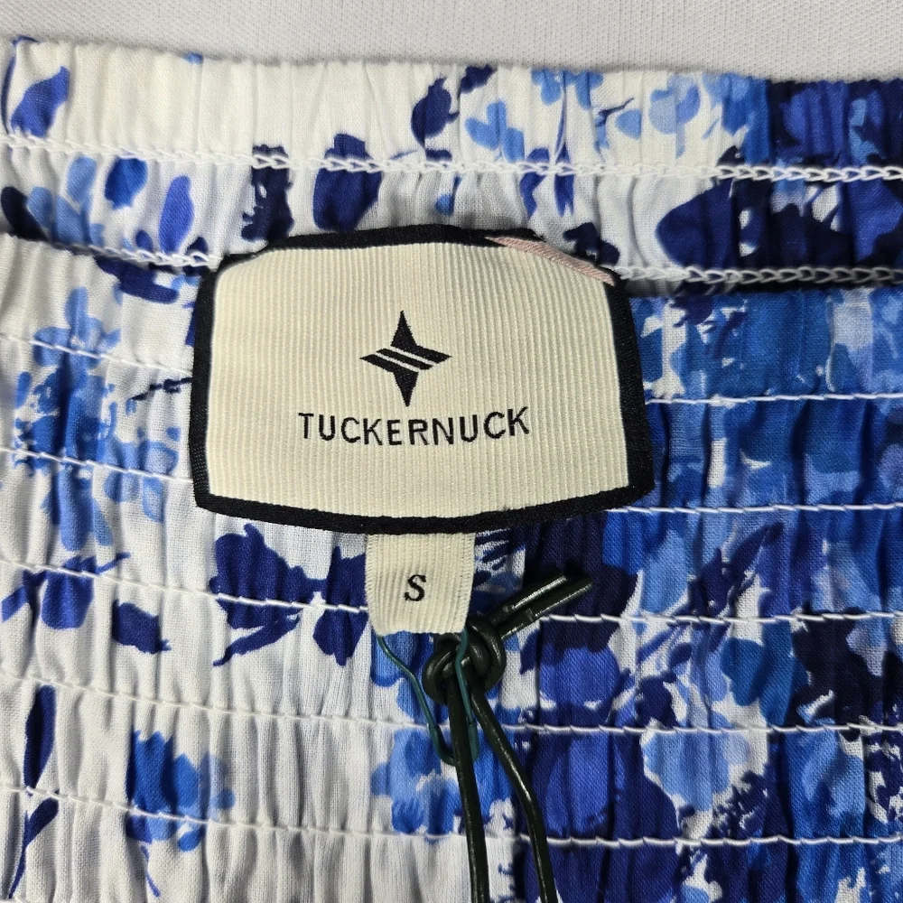 Tuckernuck Bluebell Meadows Tilly Smocked Floral Cotton Top NEW $168 sz Small